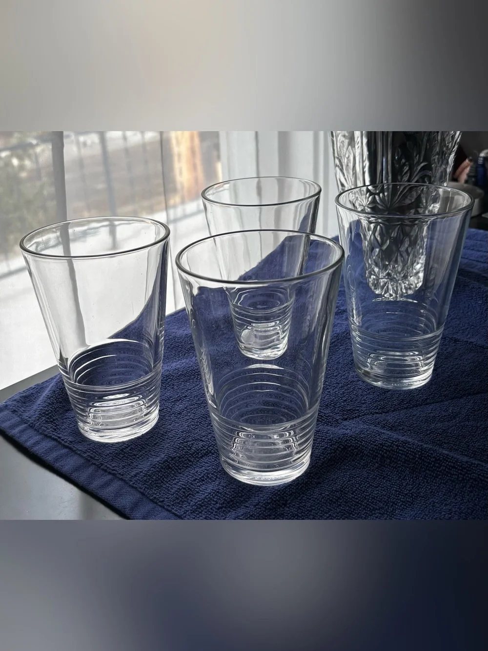 Vintage IKEA Vänlig Clear Glass Tumblers - Set of 4 (Discontinued)